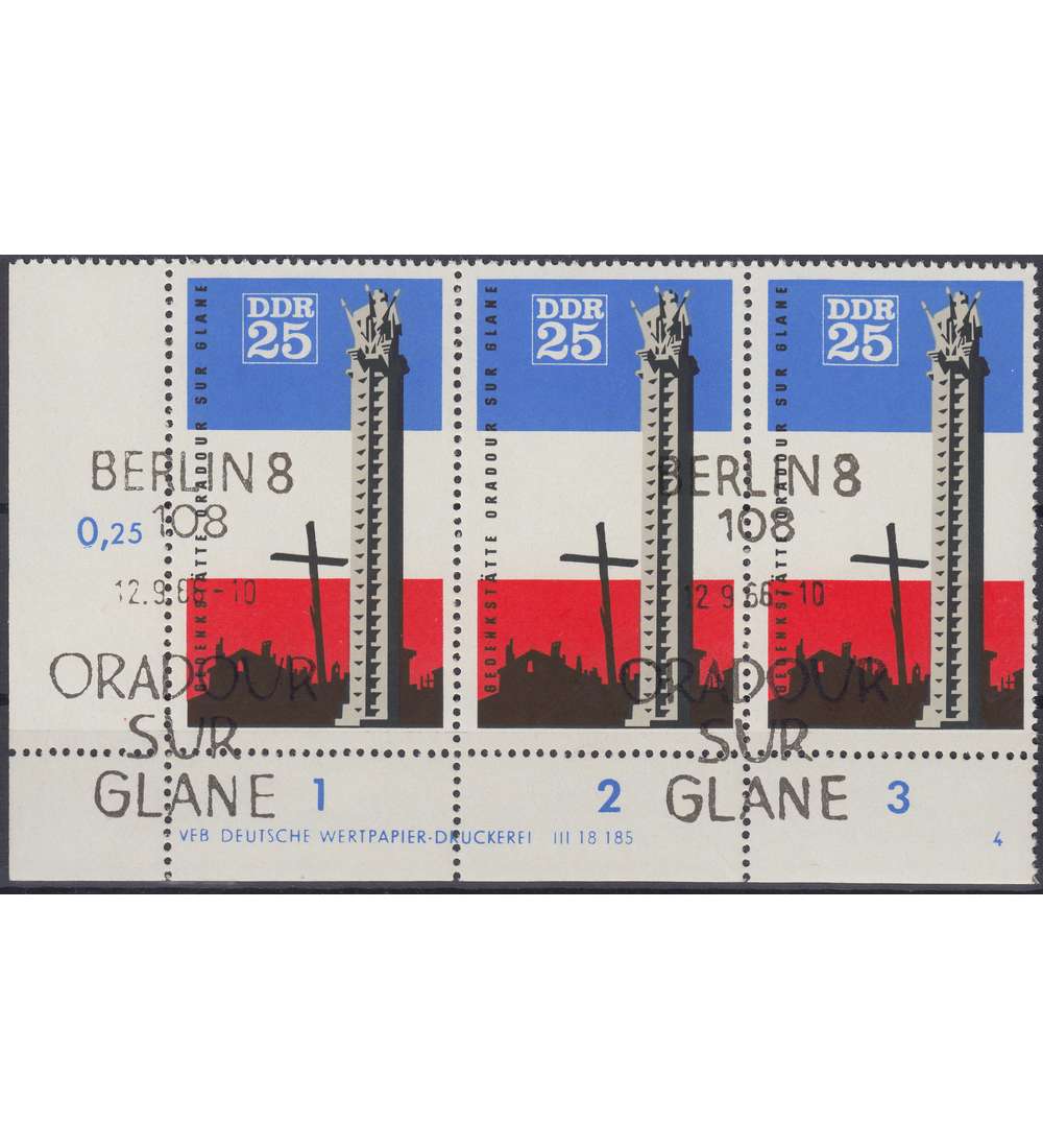 DDR Nr. 1206 DV gestempelt Druckvermerk