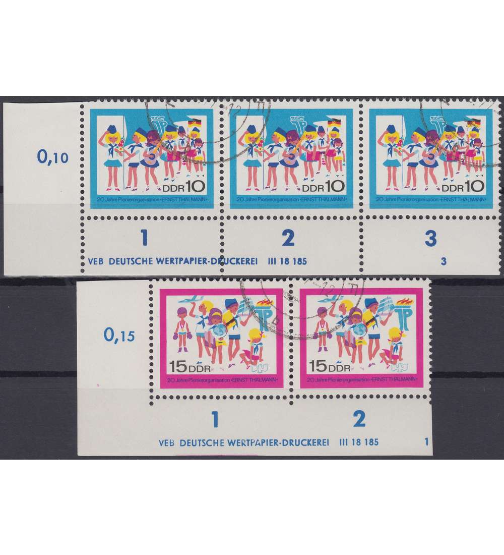 DDR Nr. 1432-1433 DV gestempelt Druckvermerk