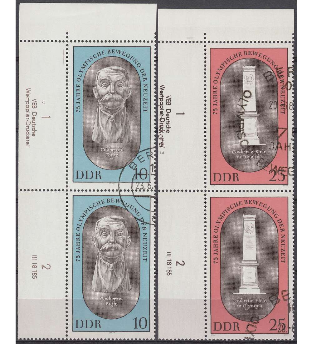 DDR Nr. 1489-1490 DV gestempelt Druckvermerk