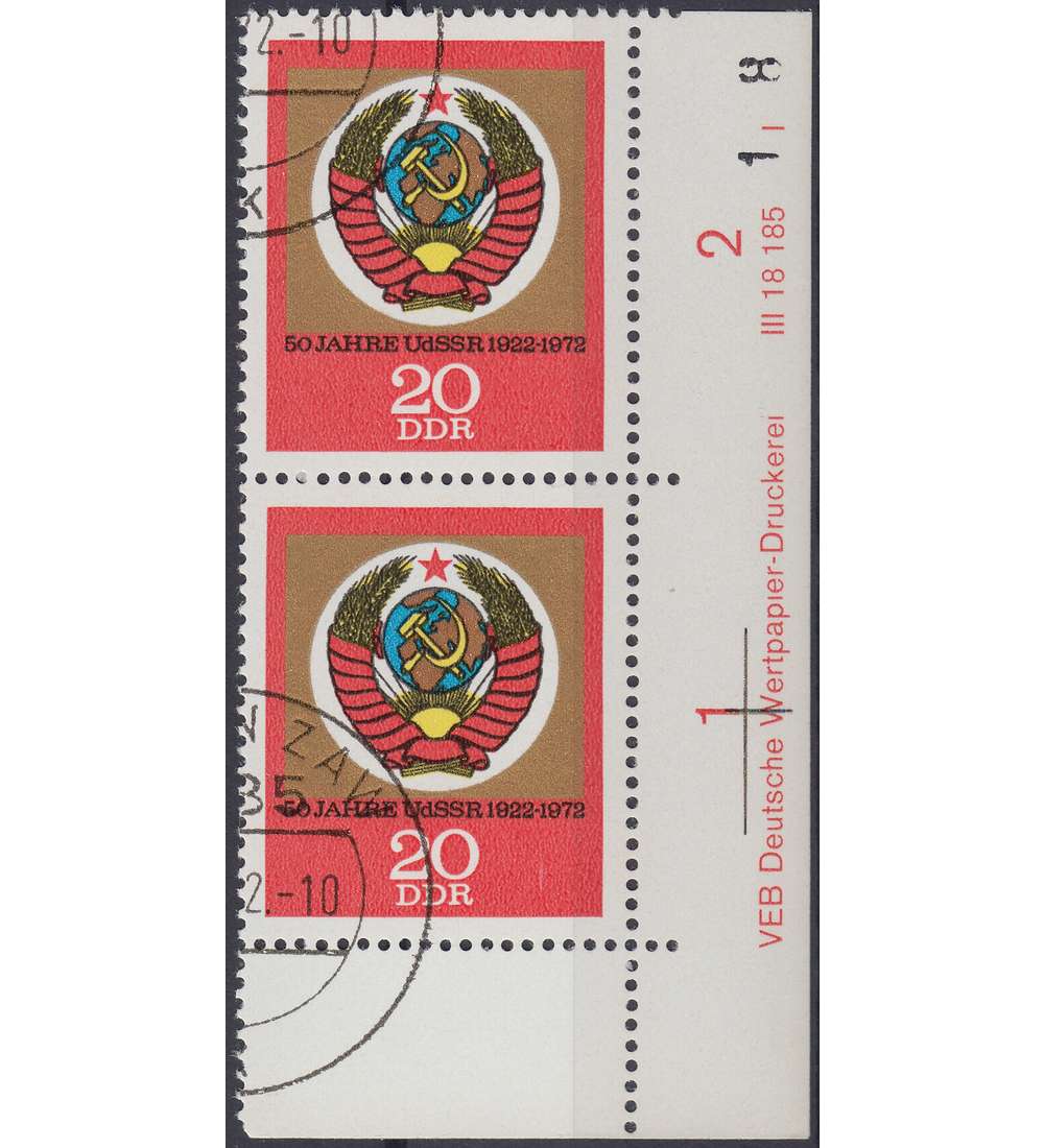 DDR Nr. 1813 DV gestempelt Druckvermerk