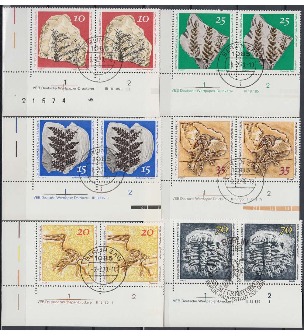DDR Nr. 1822-1827 DV gestempelt Druckvermerk