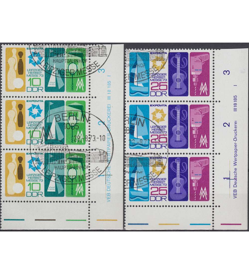 DDR Nr. 1872-1873 DV gestempelt Druckvermerk