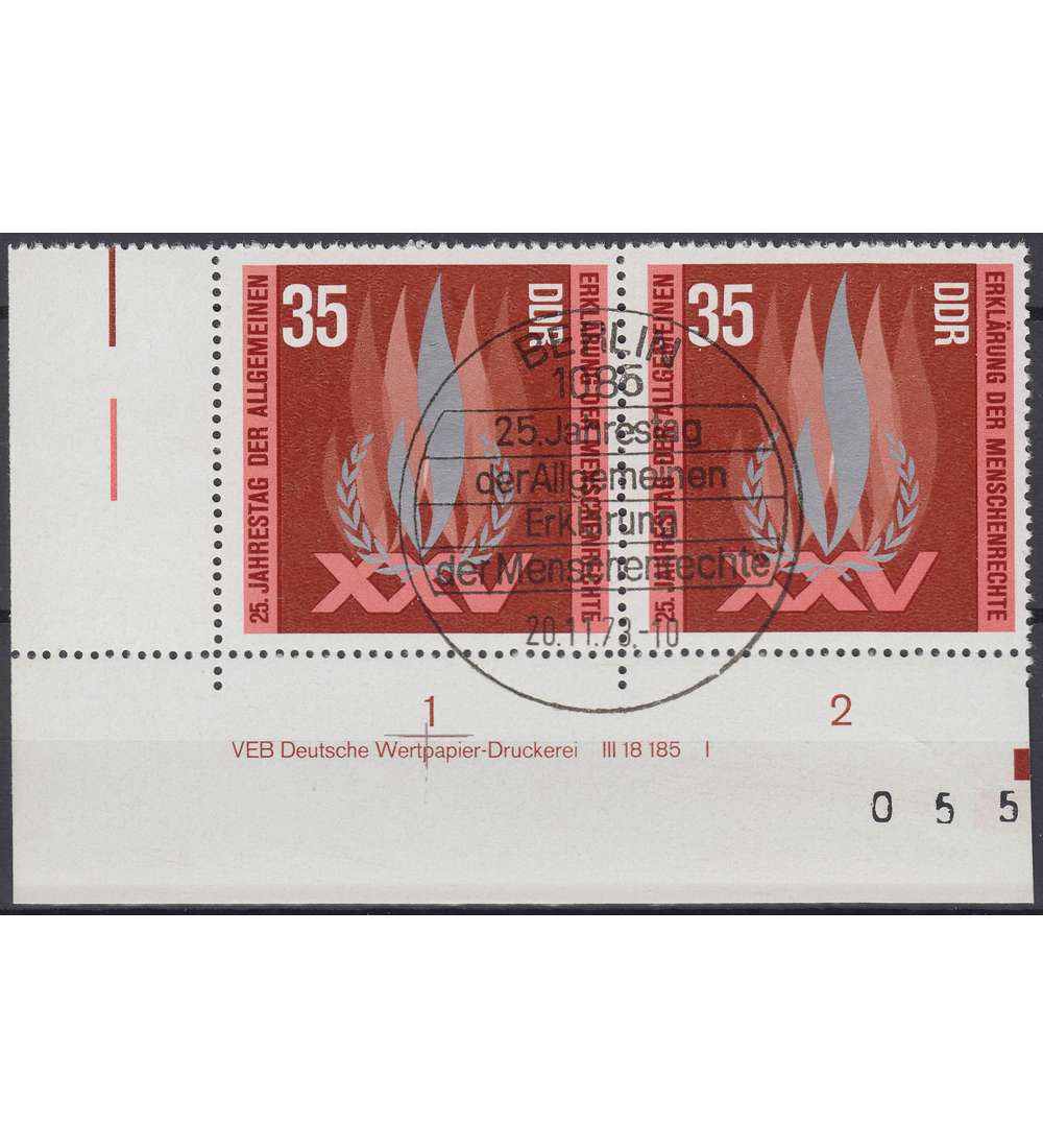 DDR Nr. 1898 DV gestempelt Druckvermerk