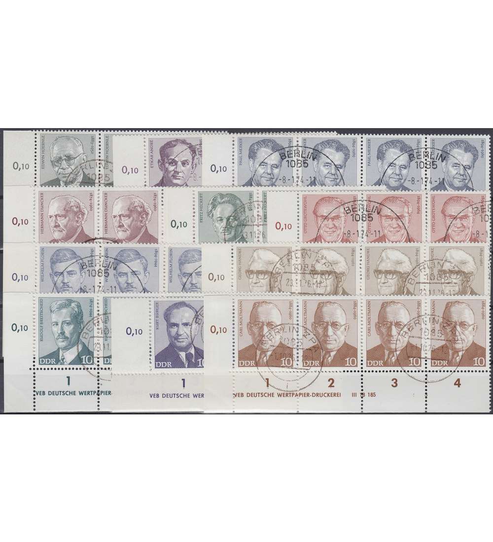 DDR Nr. 1907-1917 DV gestempelt Druckvermerk