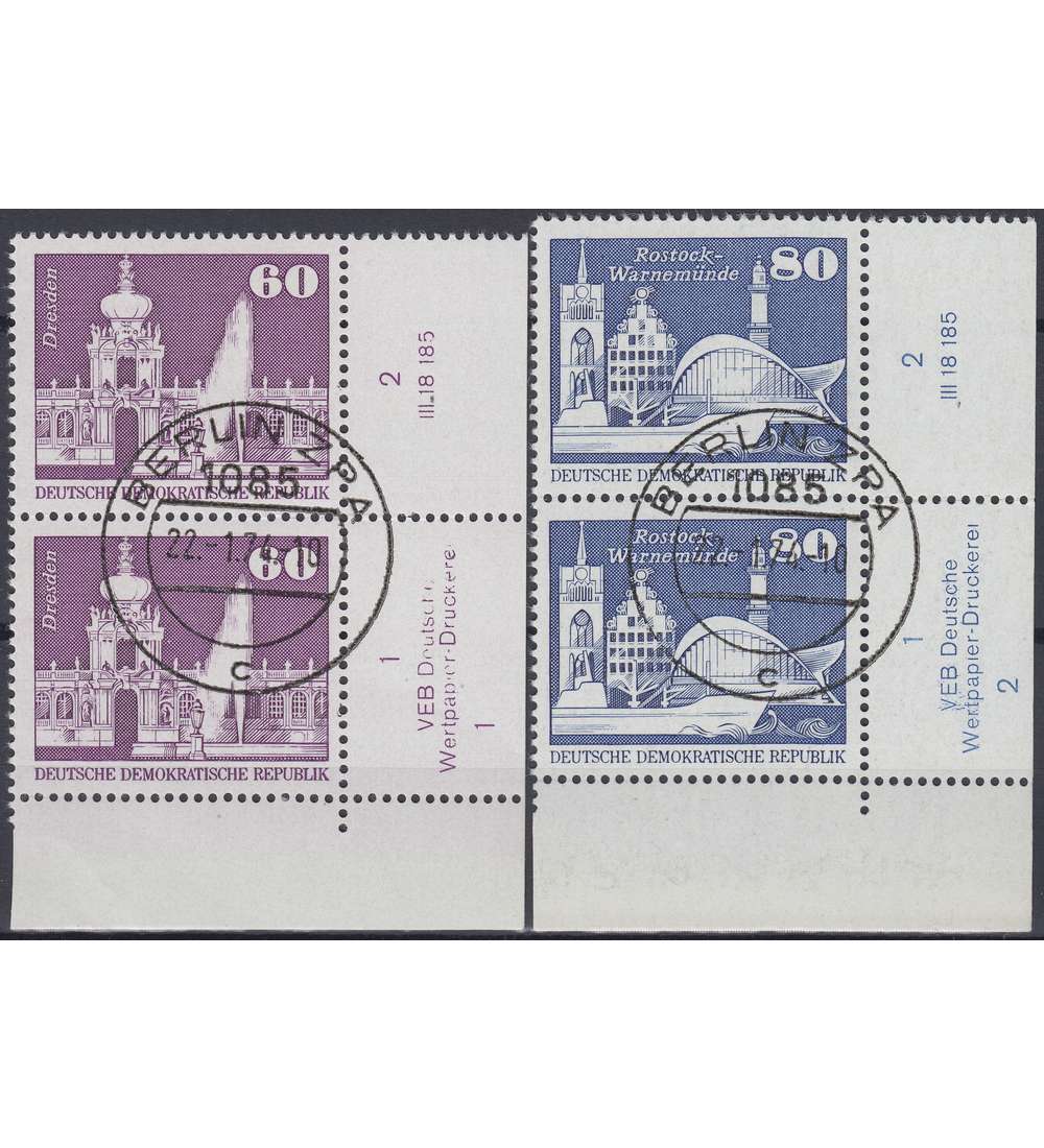 DDR Nr. 1919-1920 DV gestempelt Druckvermerk