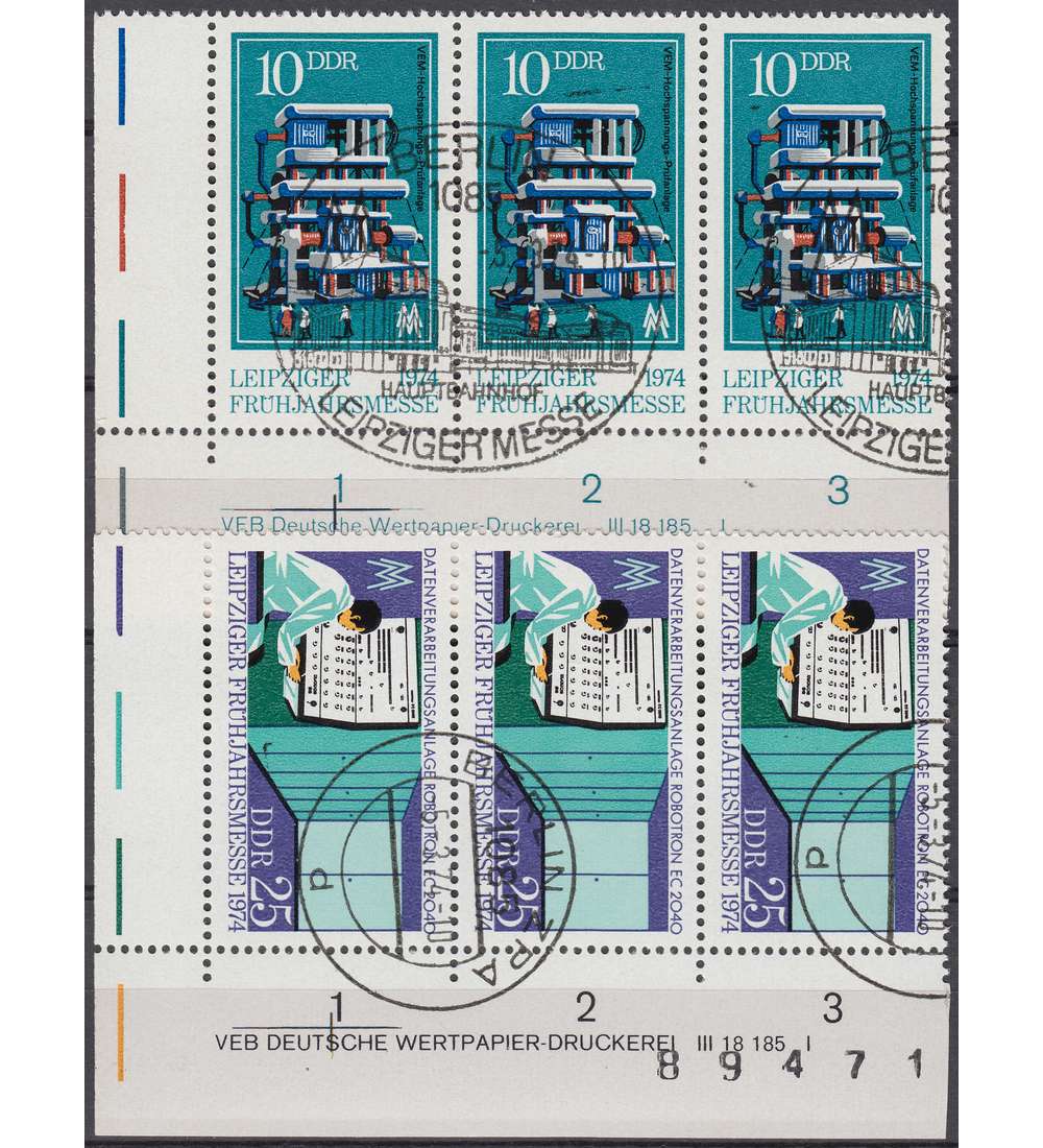 DDR Nr. 1931-1932 DV gestempelt Druckvermerk