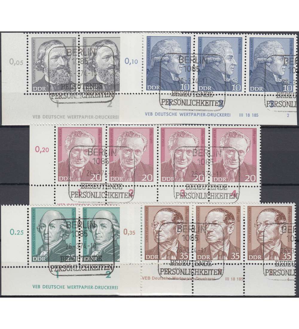 DDR Nr. 1941-1945 DV gestempelt Druckvermerk