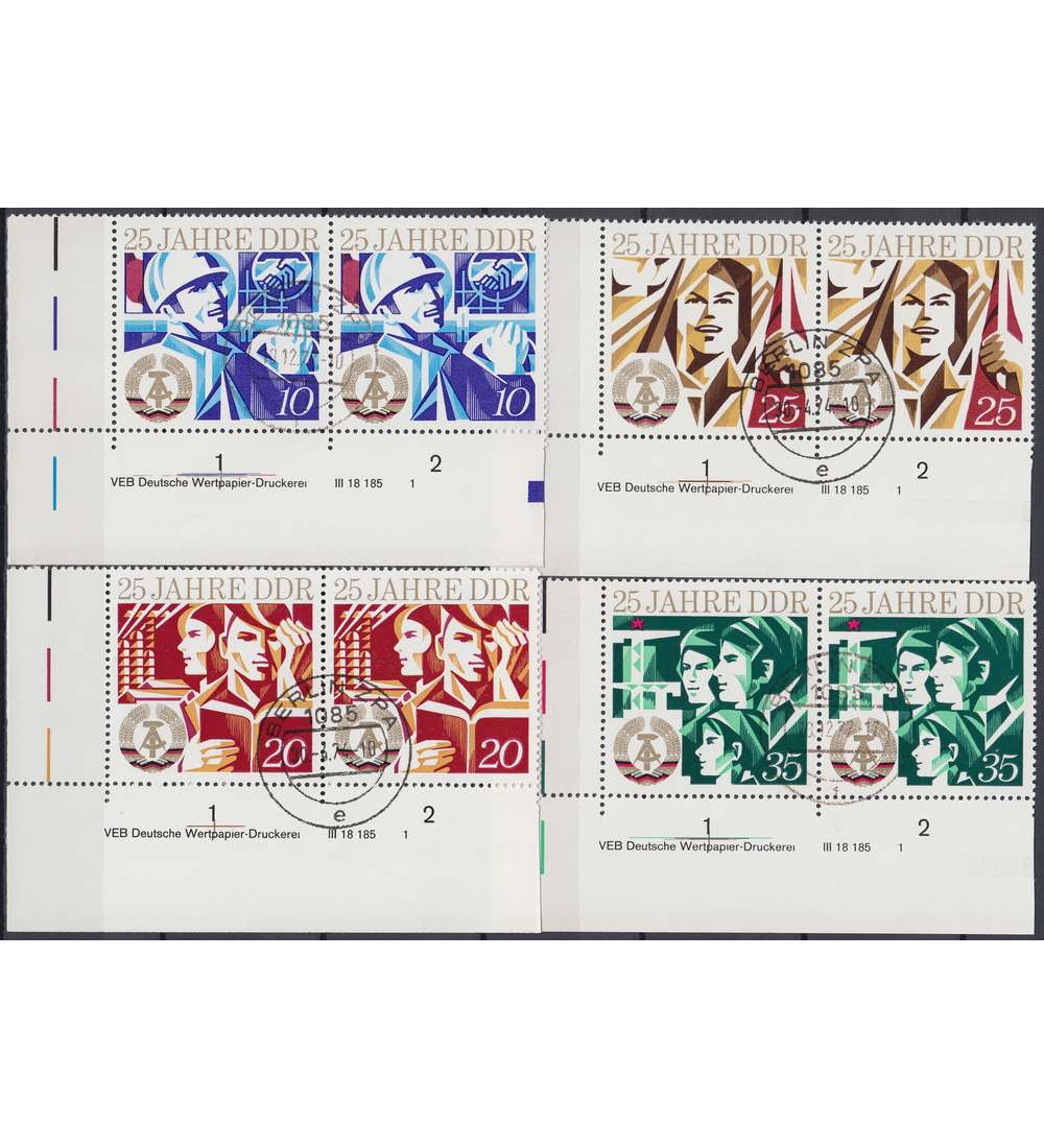 DDR Nr. 1949-1952 DV gestempelt Druckvermerk