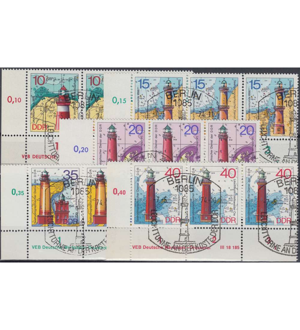 DDR Nr. 1953-1957 DV gestempelt Druckvermerk