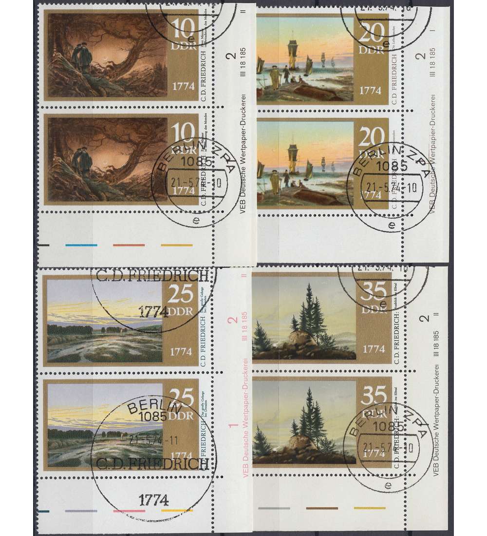 DDR Nr. 1958-1961 DV gestempelt Druckvermerk