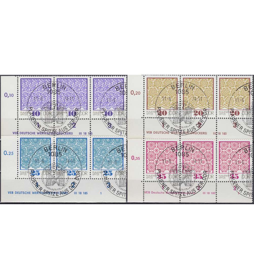 DDR Nr. 1963-1966 DV gestempelt Druckvermerk