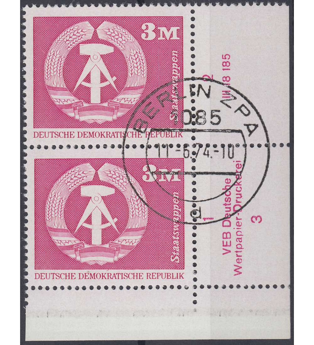 DDR Nr. 1967 DV gestempelt Druckvermerk