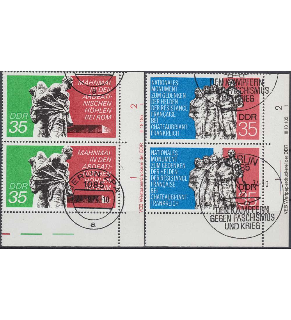 DDR Nr. 1981-1982 DV gestempelt Druckvermerk