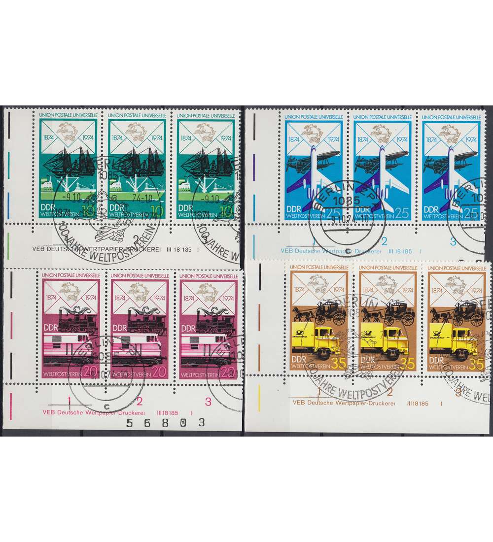 DDR Nr. 1984-1987 DV gestempelt Druckvermerk