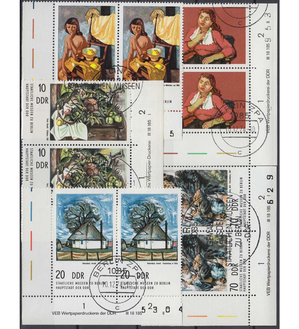 DDR Nr. 2001-2005 DV gestempelt Druckvermerk