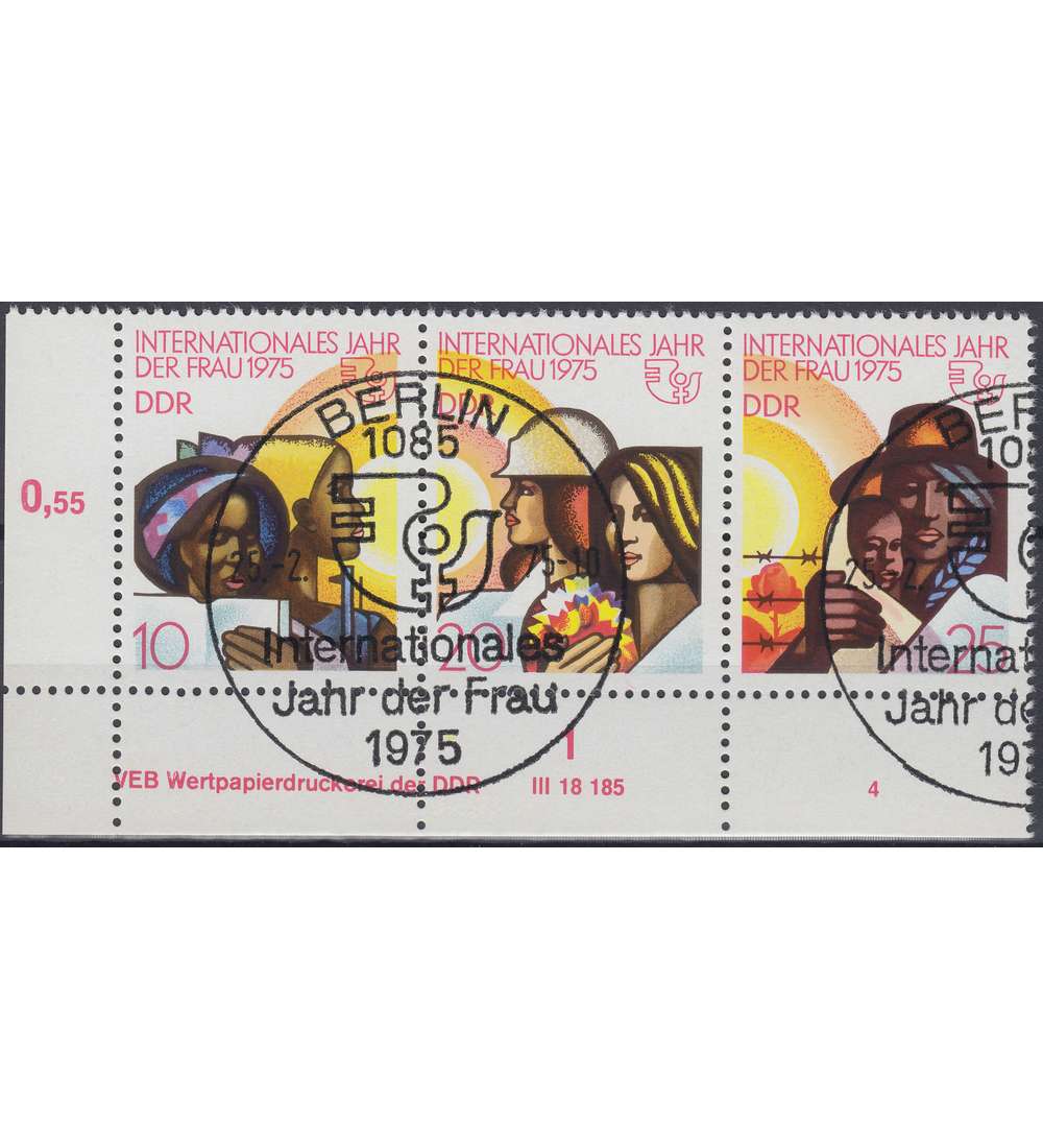 DDR Nr. 2019-2021 DV gestempelt Druckvermerk