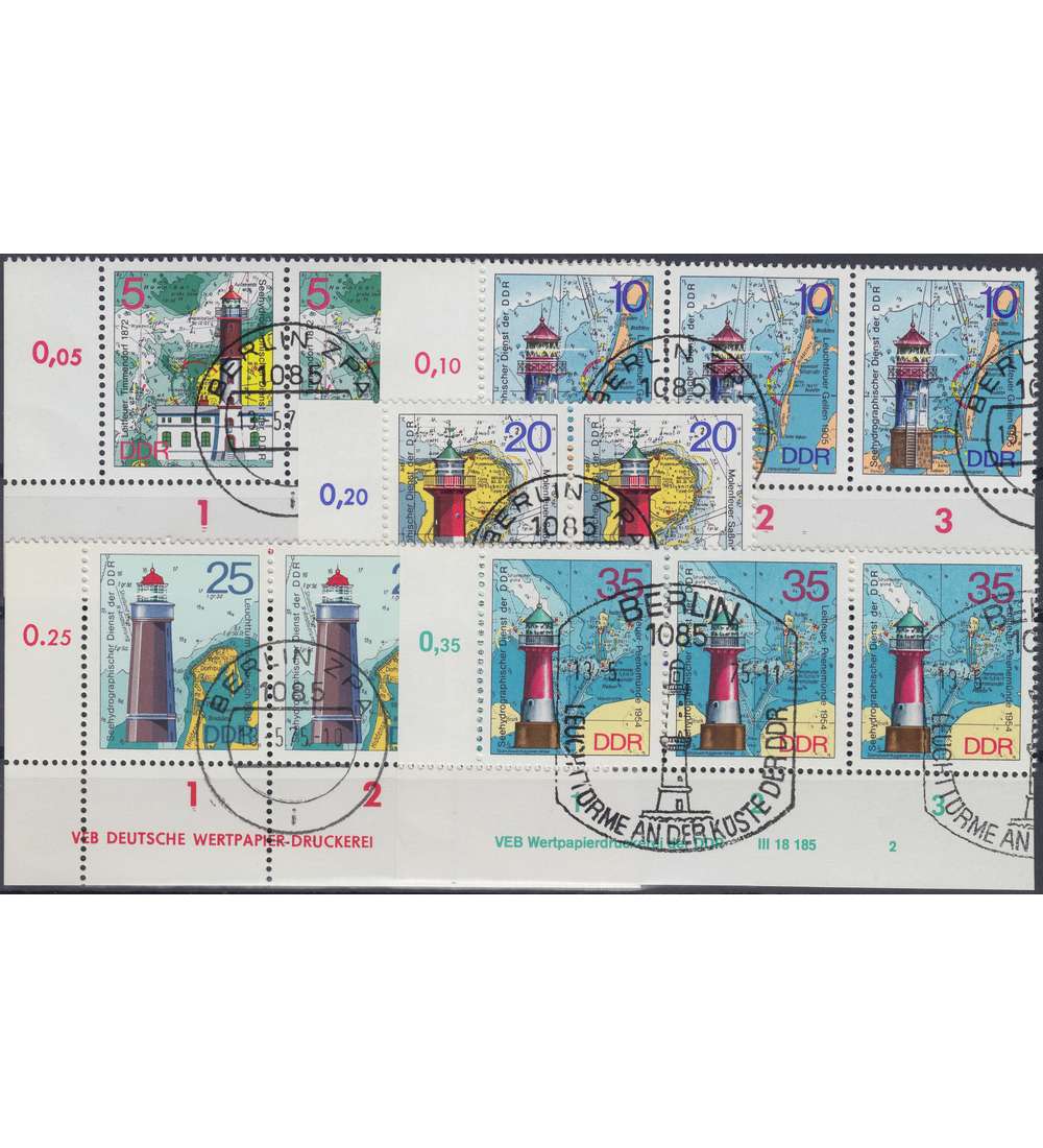 DDR Nr. 2045-2049 DV gestempelt Druckvermerk