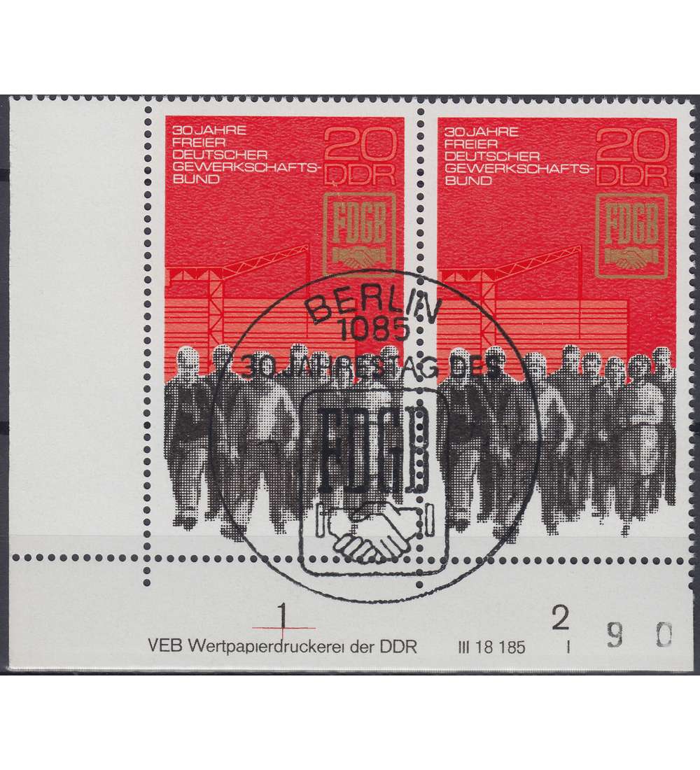 DDR Nr. 2054 DV gestempelt Druckvermerk