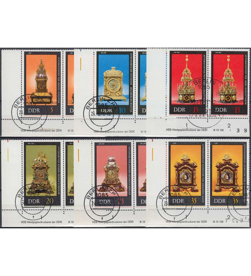 DDR Nr. 2055-2060 DV gestempelt Druckvermerk