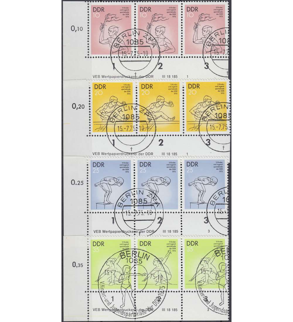 DDR Nr. 2065-2068 DV gestempelt Druckvermerk