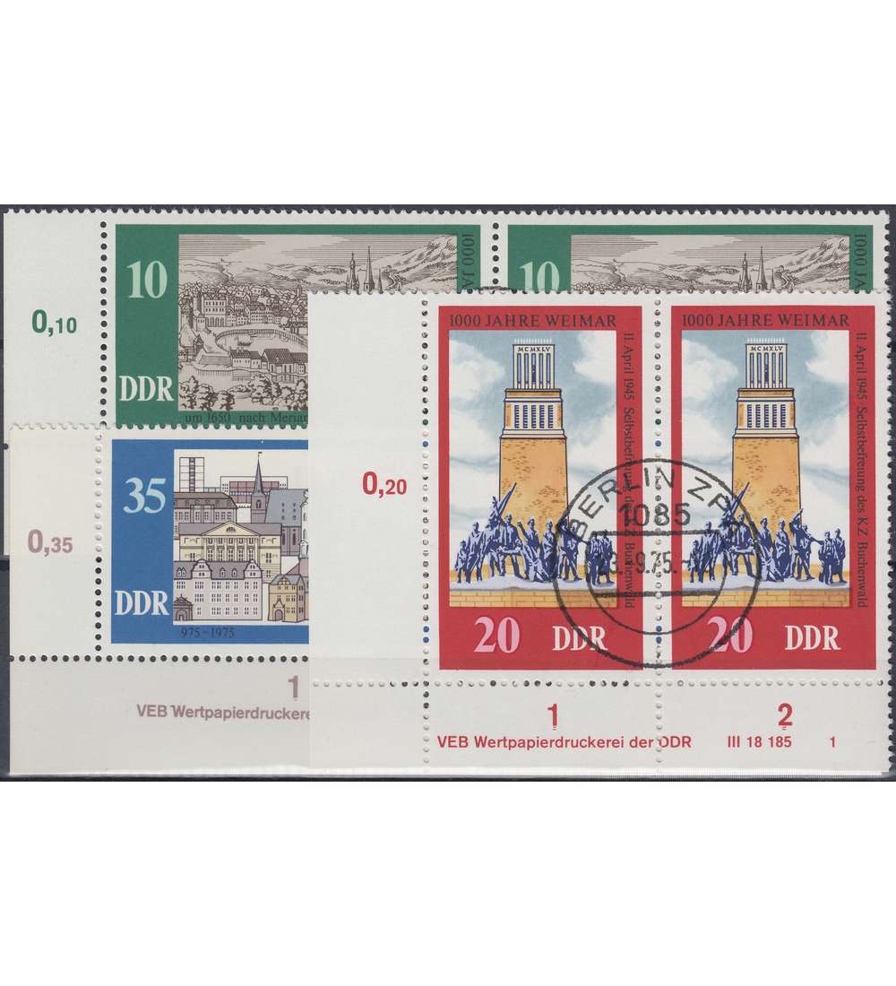 DDR Nr. 2086-2088 DV gestempelt Druckvermerk