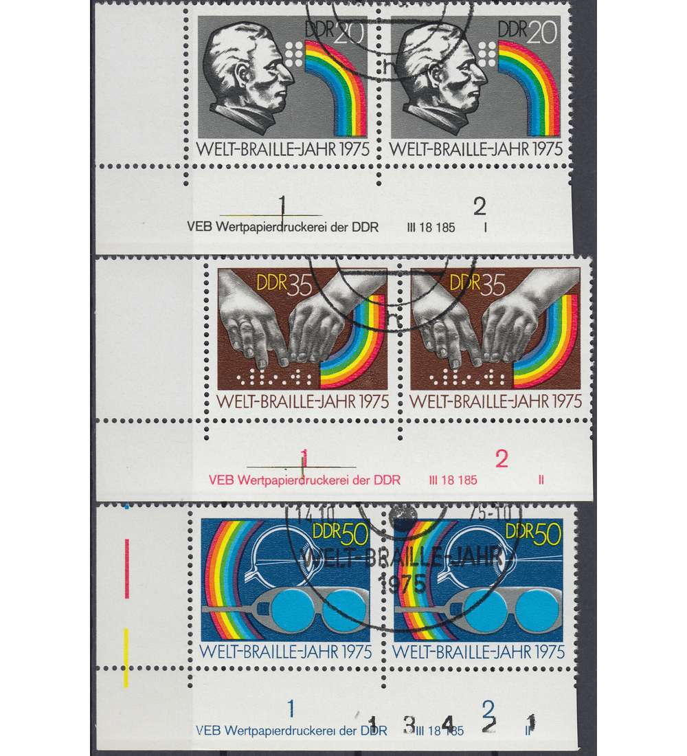 DDR Nr. 2090-2092 DV gestempelt Druckvermerk