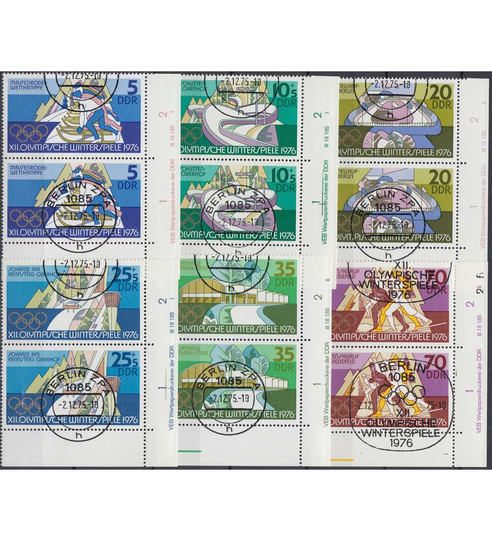 DDR Nr. 2099-2104 DV gestempelt Druckvermerk