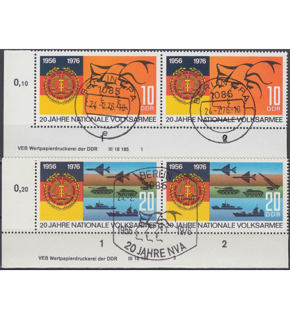 DDR Nr. 2116-2117 DV gestempelt Druckvermerk