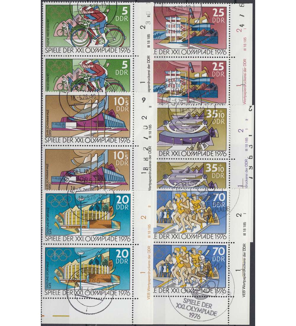DDR Nr. 2126-2131 DV gestempelt Druckvermerk