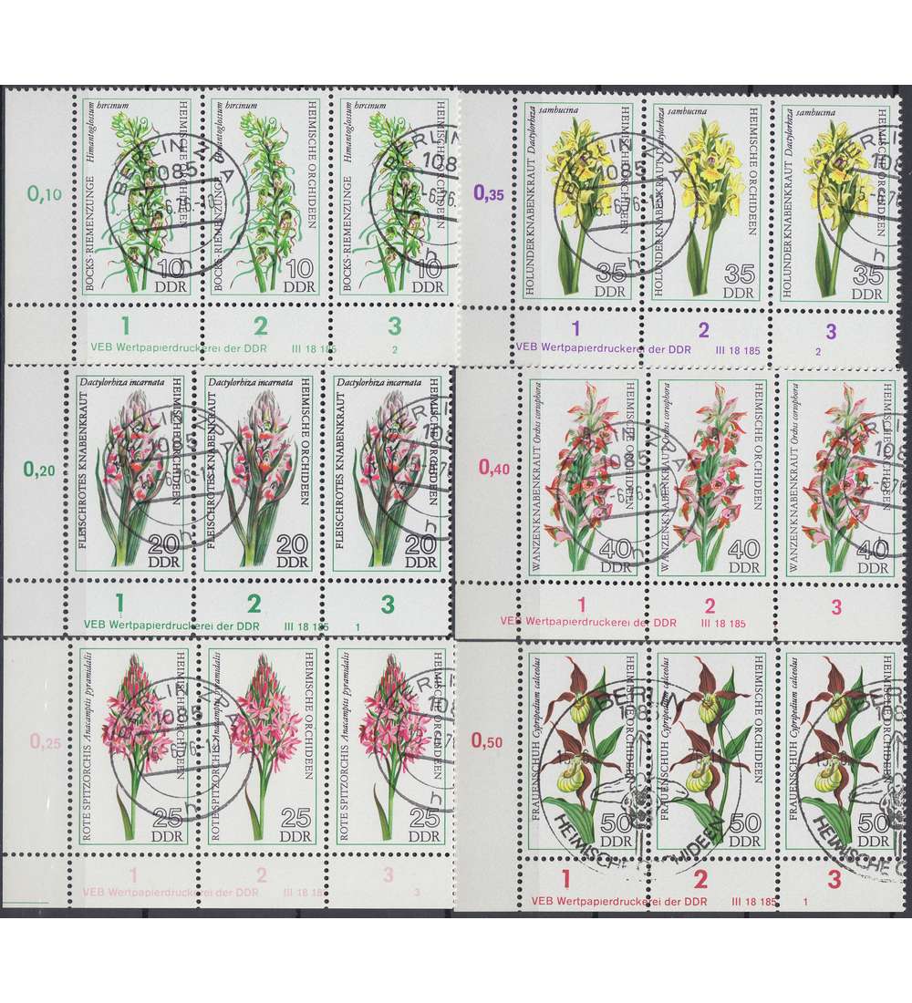 DDR Nr. 2135-2140 DV gestempelt Druckvermerk