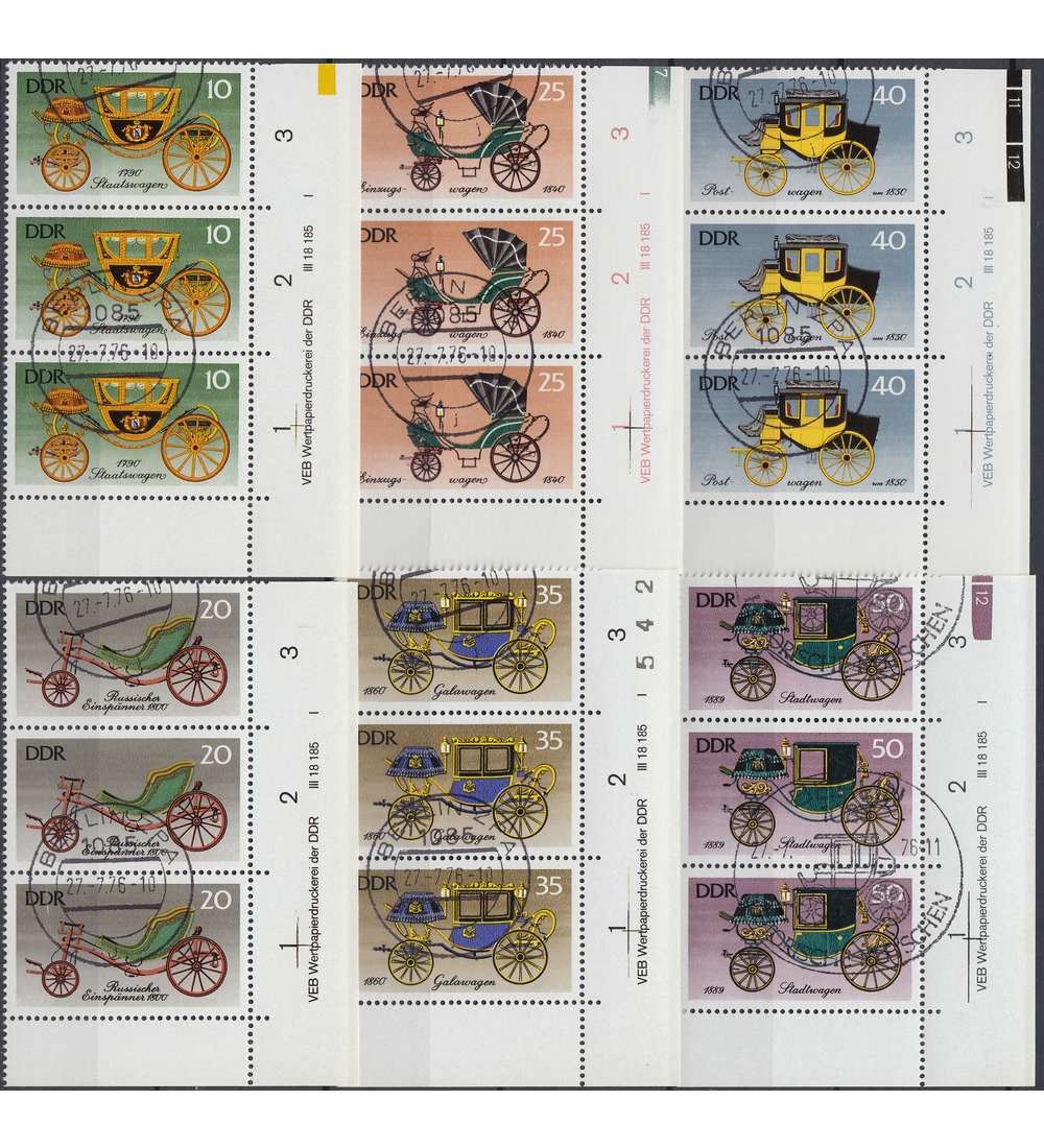 DDR Nr. 2147-2152 DV gestempelt Druckvermerk