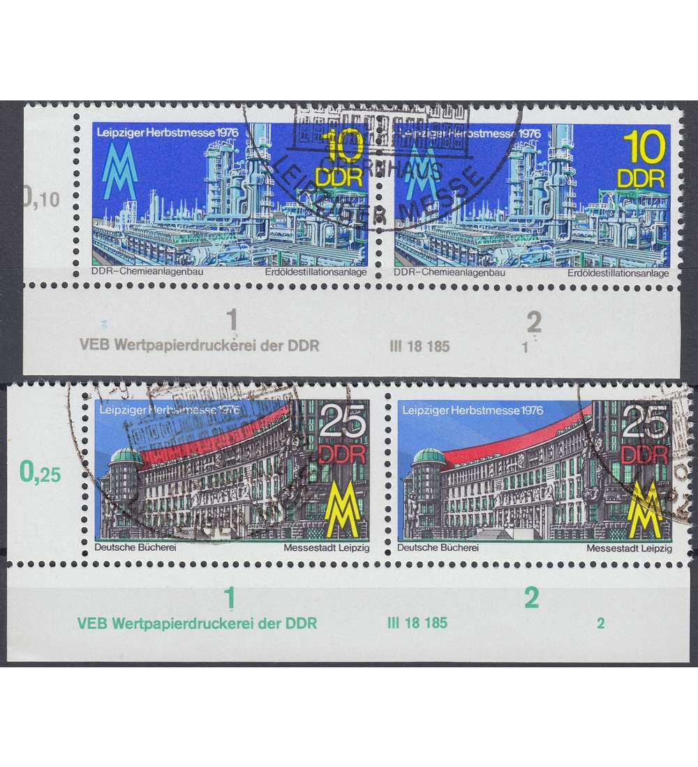 DDR Nr. 2161-2162 DV gestempelt Druckvermerk