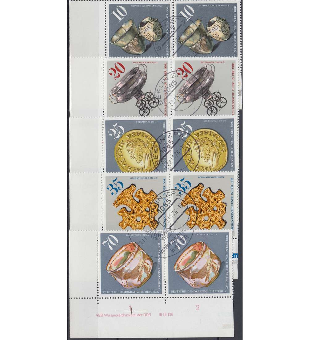 DDR Nr. 2182-2186 DV gestempelt Druckvermerk