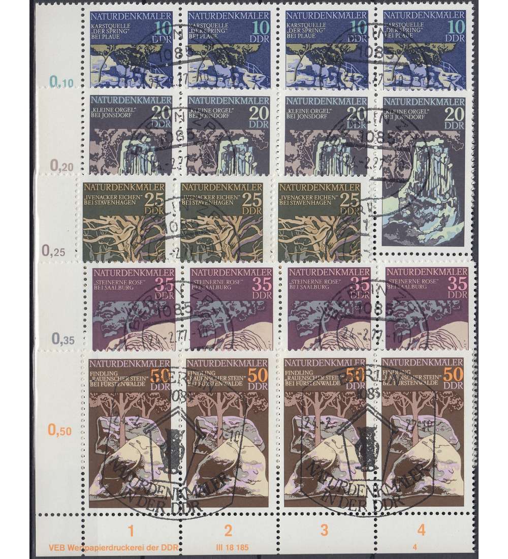 DDR Nr. 2203-2207 DV gestempelt Druckvermerk