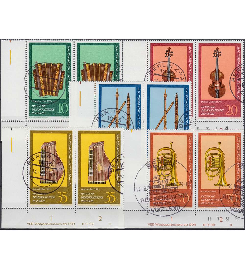 DDR Nr. 2224-2228 DV gestempelt Druckvermerk