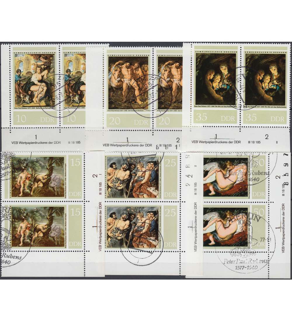 DDR Nr. 2229-2234 DV gestempelt Druckvermerk