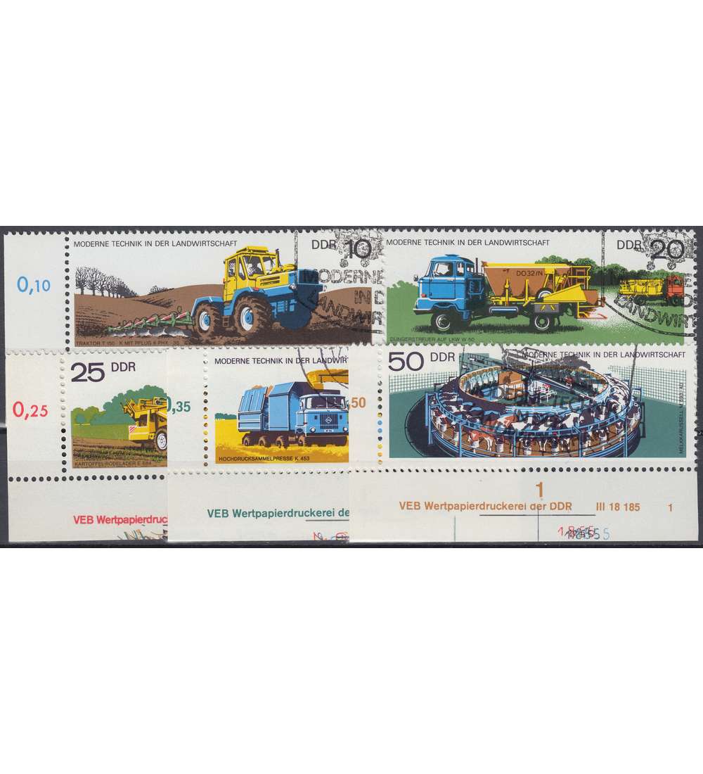 DDR Nr. 2236-2240 DV gestempelt Druckvermerk