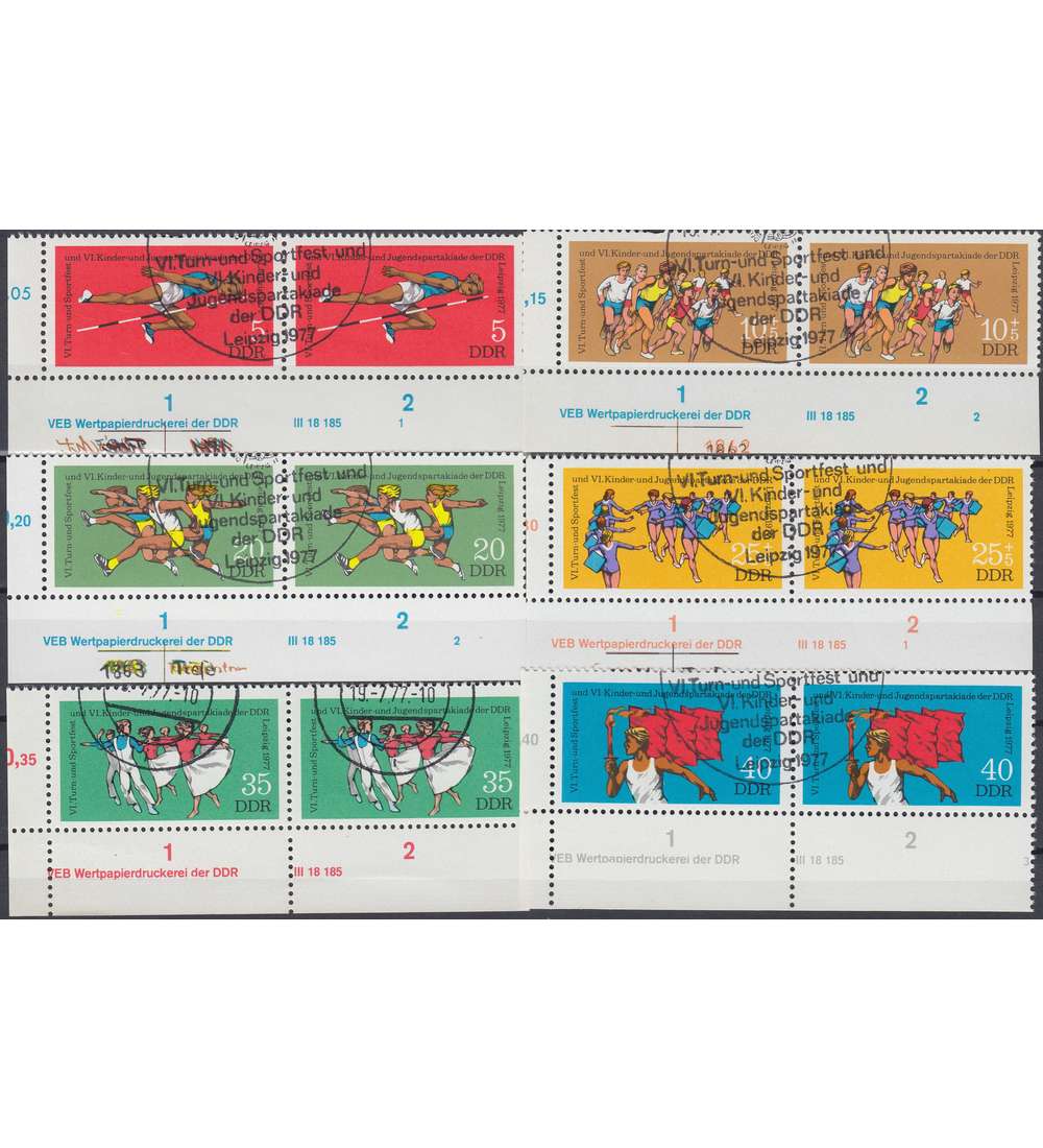 DDR Nr. 2241-2246 DV gestempelt Druckvermerk
