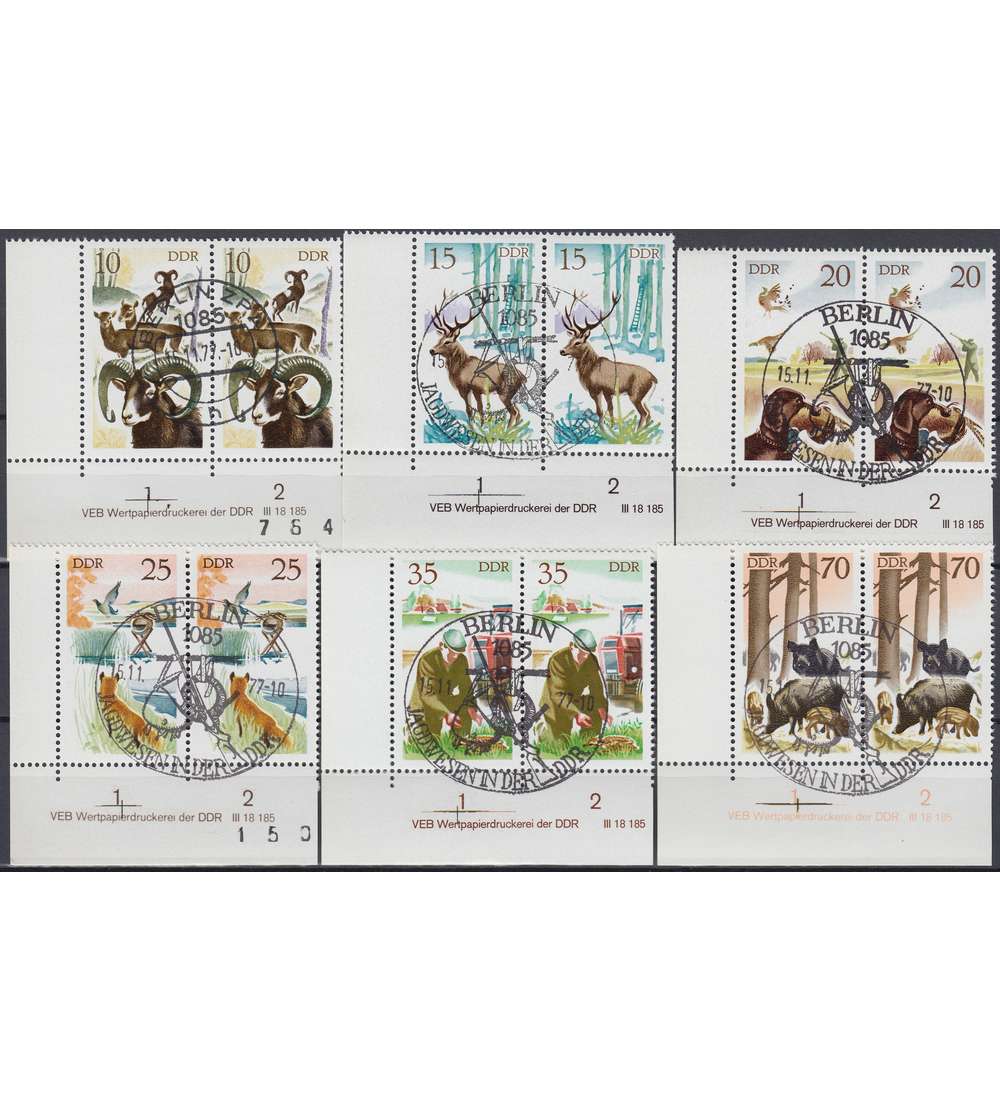 DDR Nr. 2270-2275 DV gestempelt Druckvermerk
