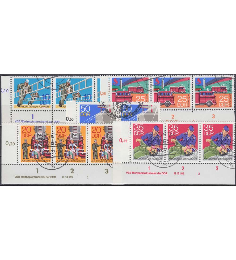 DDR Nr. 2276-2280 DV gestempelt Druckvermerk