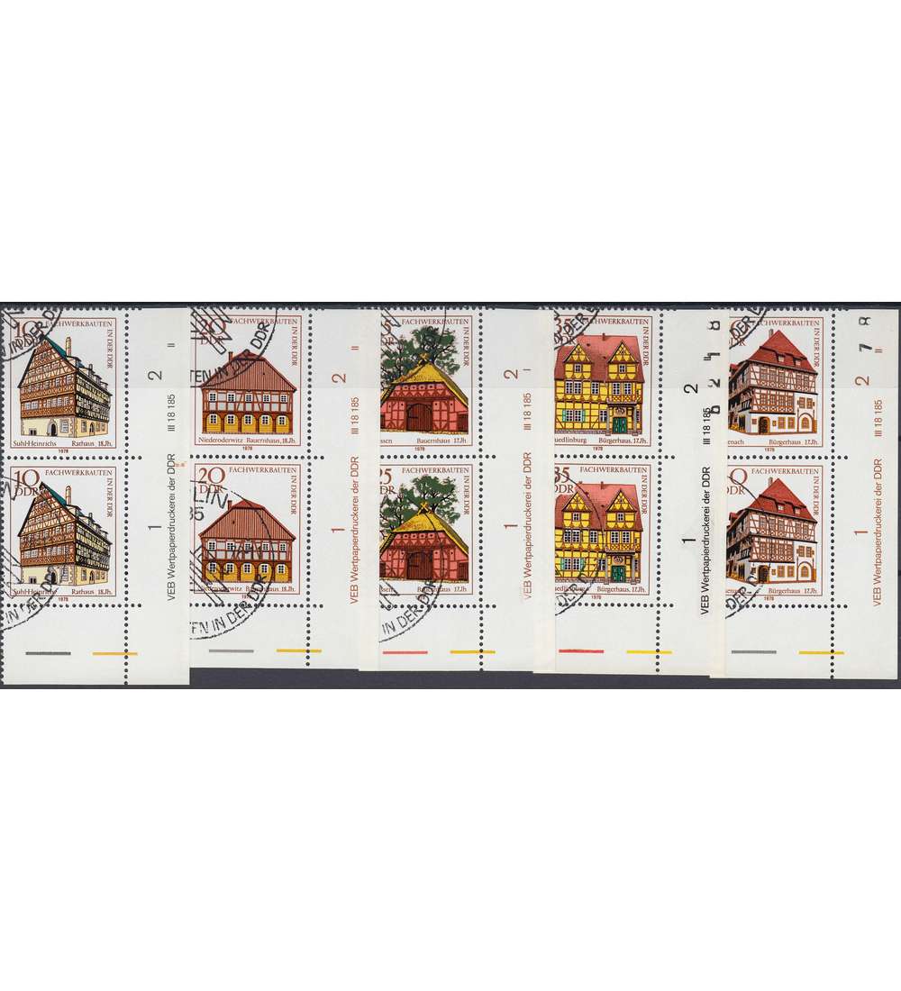 DDR Nr. 2294-2298 DV gestempelt Druckvermerk