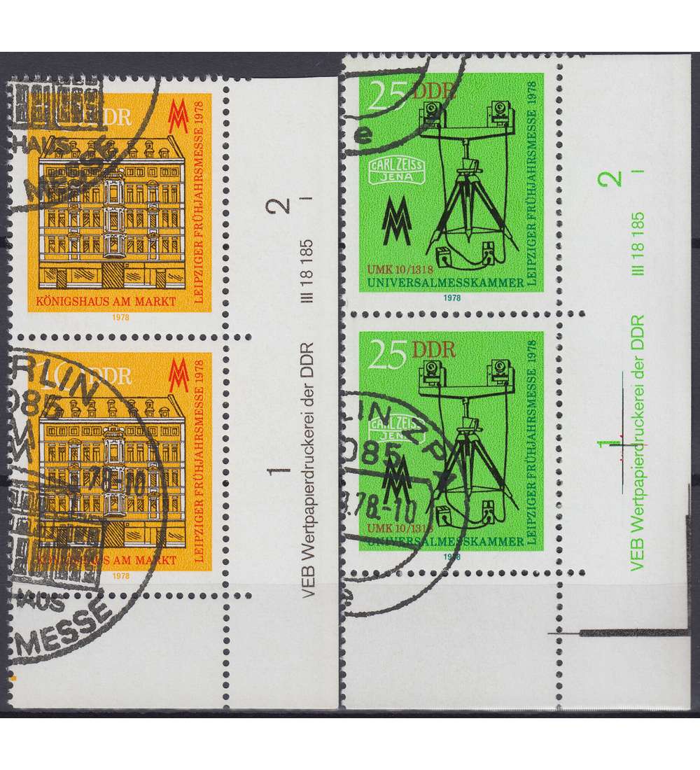 DDR Nr. 2308-2309 DV gestempelt Druckvermerk