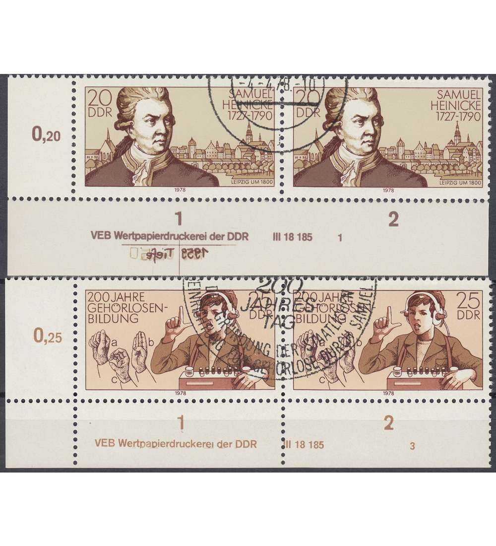 DDR Nr. 2314-2315 DV gestempelt Druckvermerk