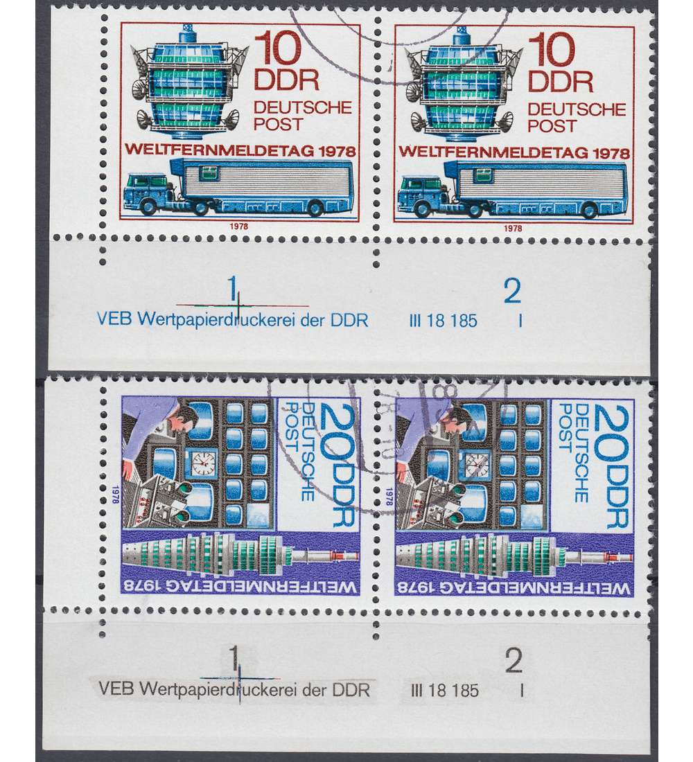 DDR Nr. 2316-2317 DV gestempelt Druckvermerk