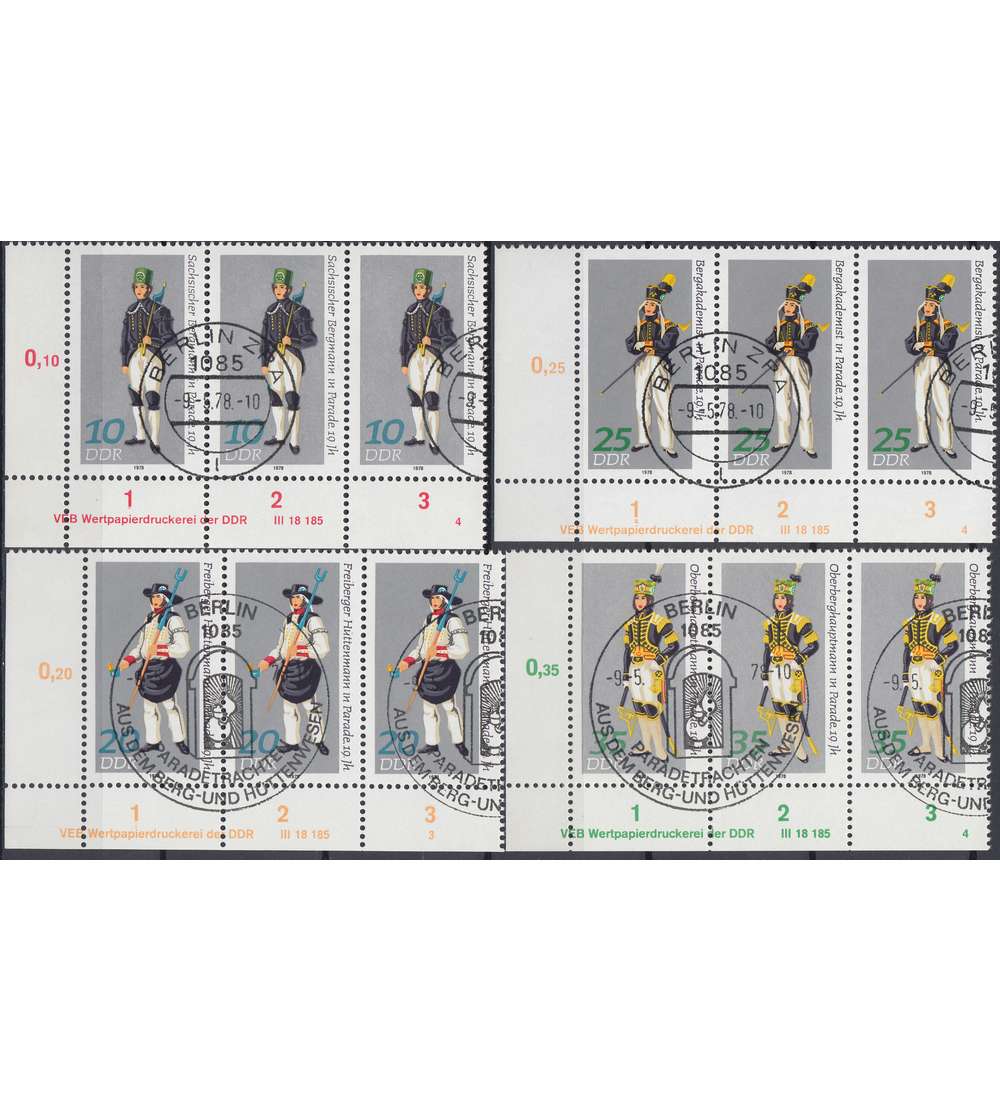 DDR Nr. 2318-2321 DV gestempelt Druckvermerk