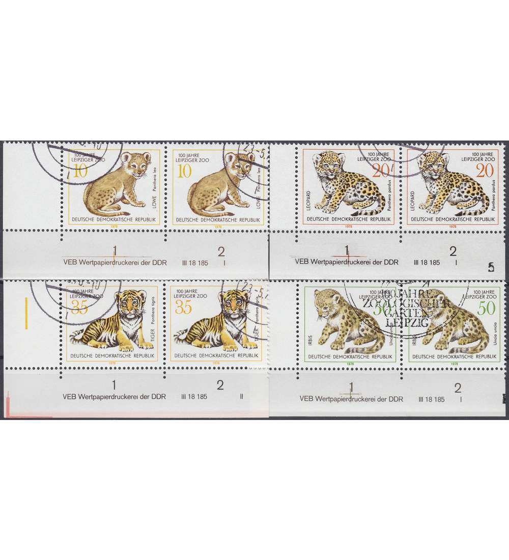 DDR Nr. 2322-2325 DV gestempelt Druckvermerk