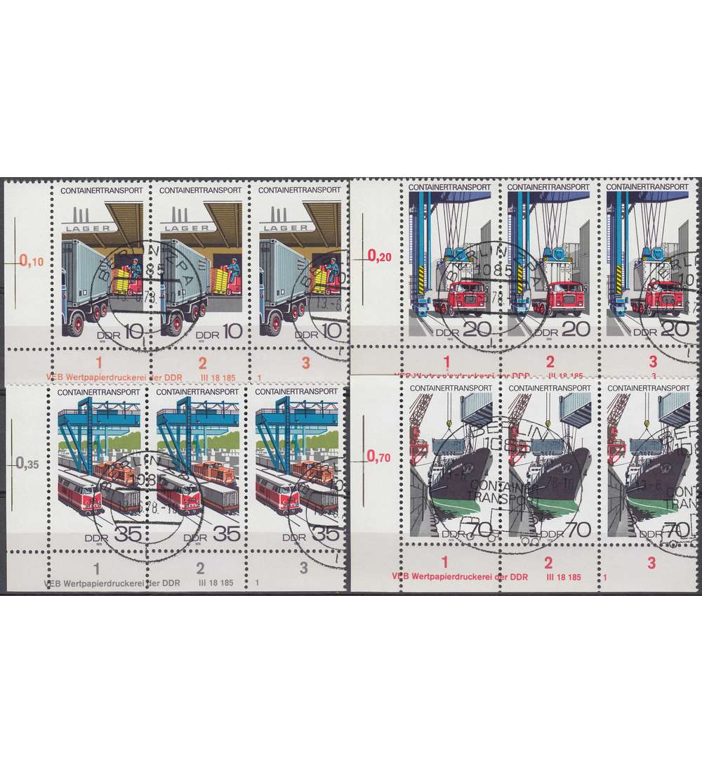DDR Nr. 2326-2329 DV gestempelt Druckvermerk