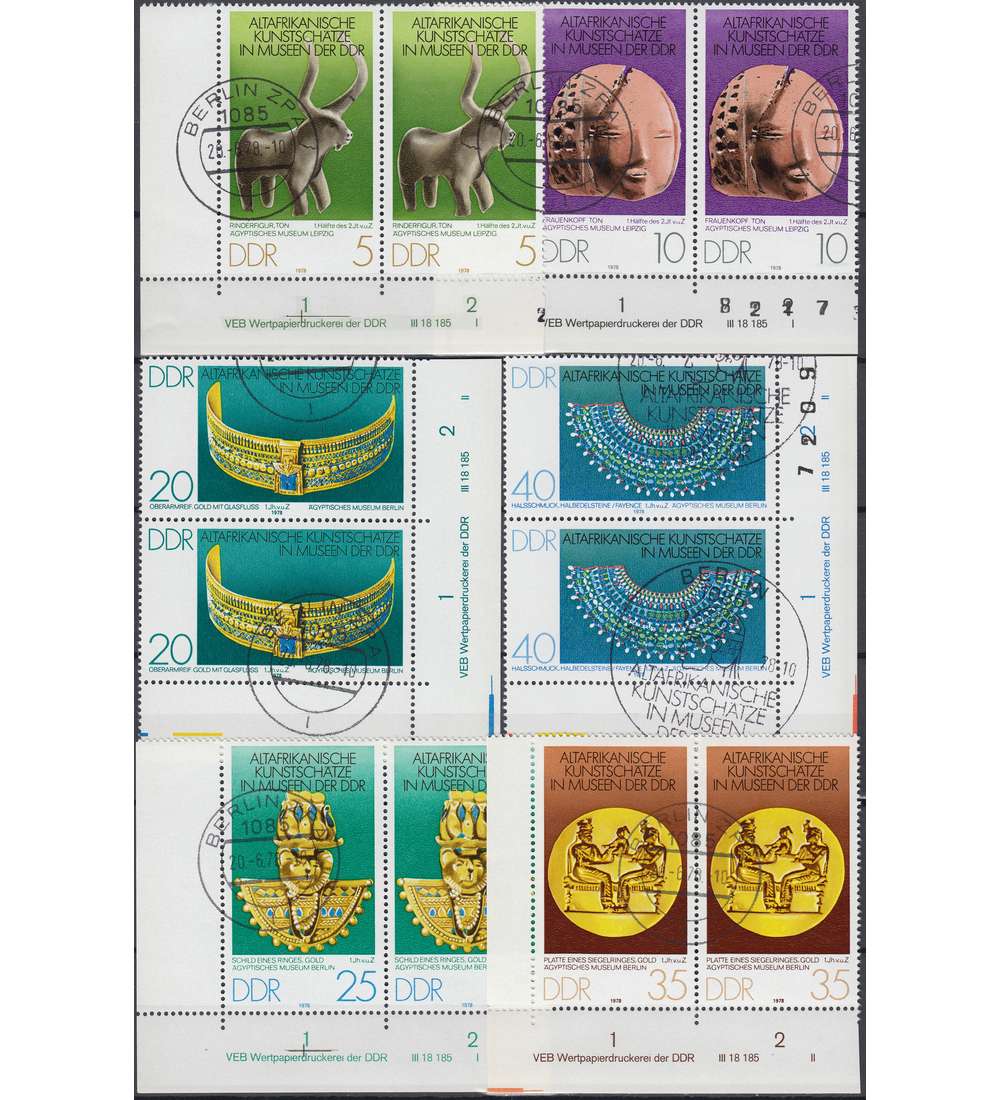 DDR Nr. 2330-2335 DV gestempelt Druckvermerk