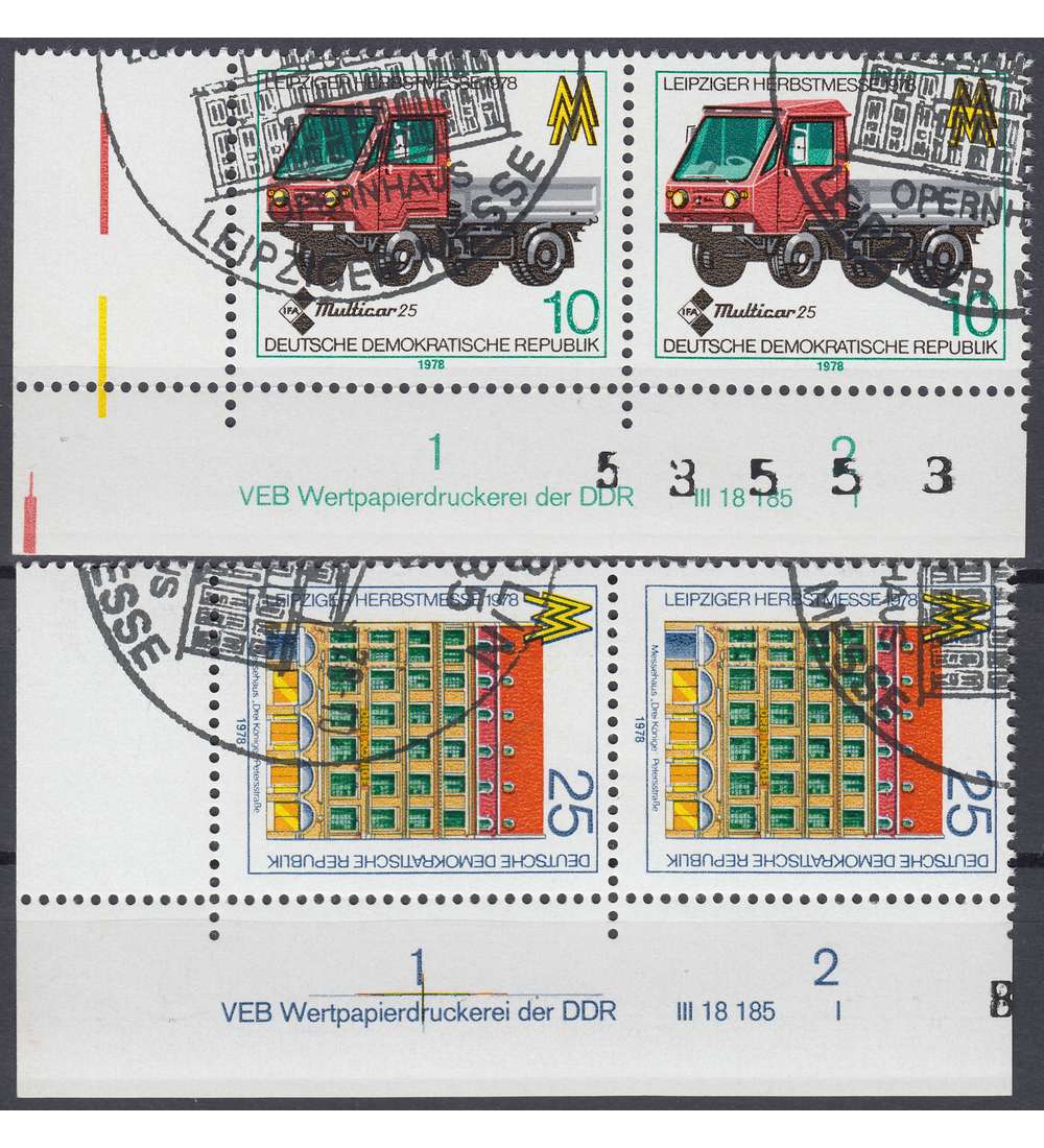 DDR Nr. 2353-2354 DV gestempelt Druckvermerk