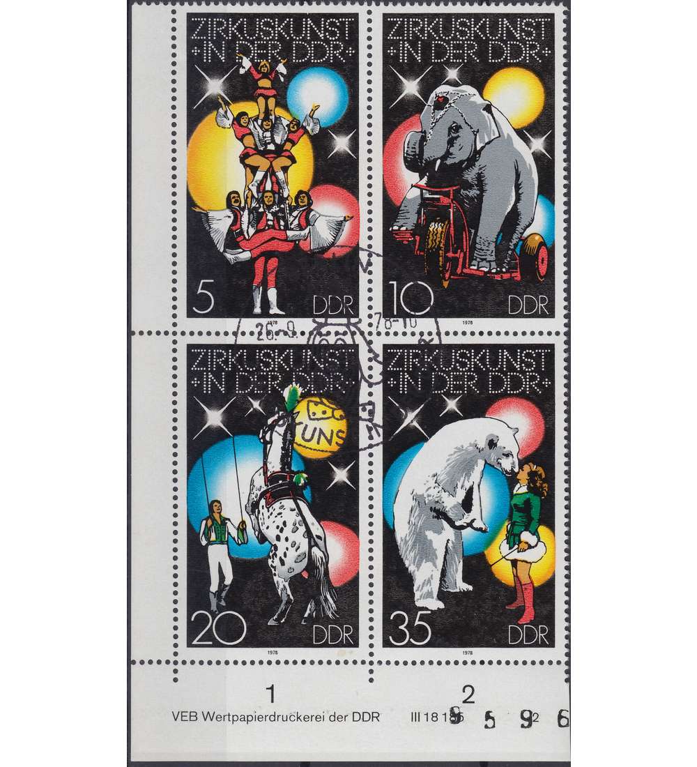 DDR Nr. 2364-2367 DV gestempelt Druckvermerk